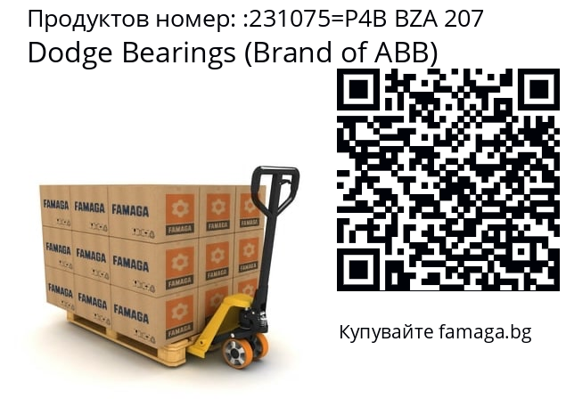   Dodge Bearings (Brand of ABB) 231075=P4B BZA 207